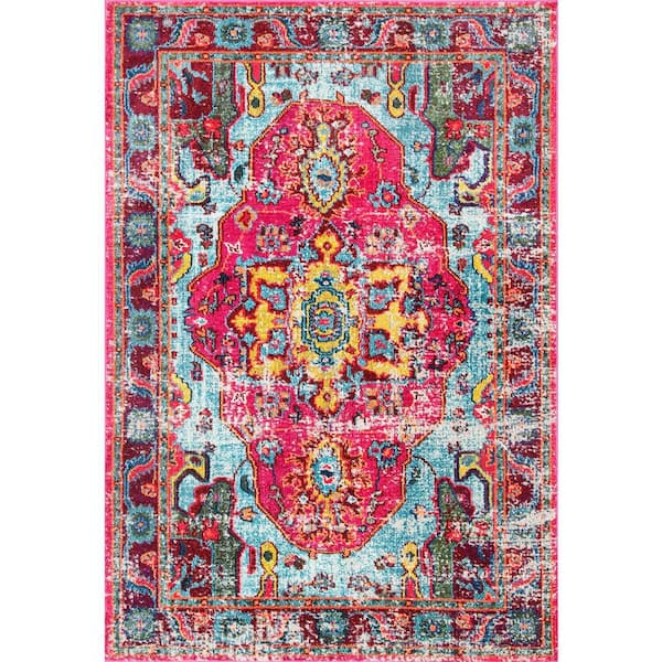 nuLOOM Corbett Vintage Boho Multi 12 ft. x 18 ft. Area Rug