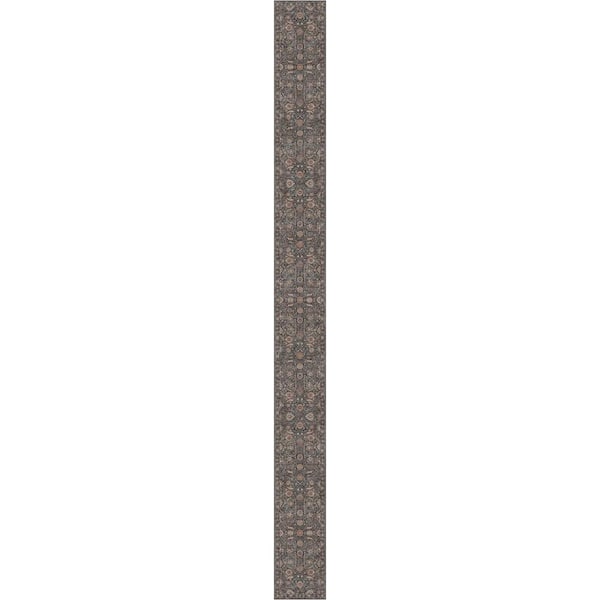 Well Woven Blue 2 ft. 7 in. x 9 ft. 6 in. Asha Liana Vintage Persian Oriental Runner Area Rug
