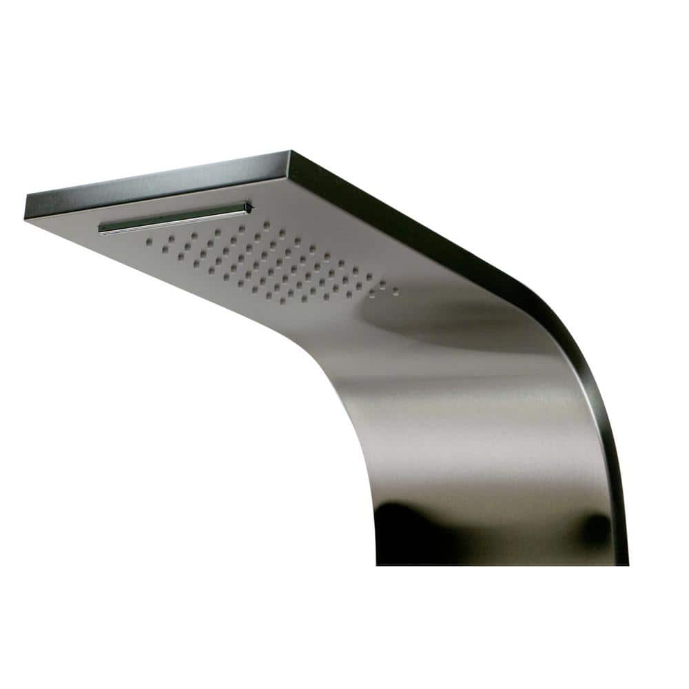 Brushed Stainless Steel 63'' Shower Panel with Fixed Shower Head