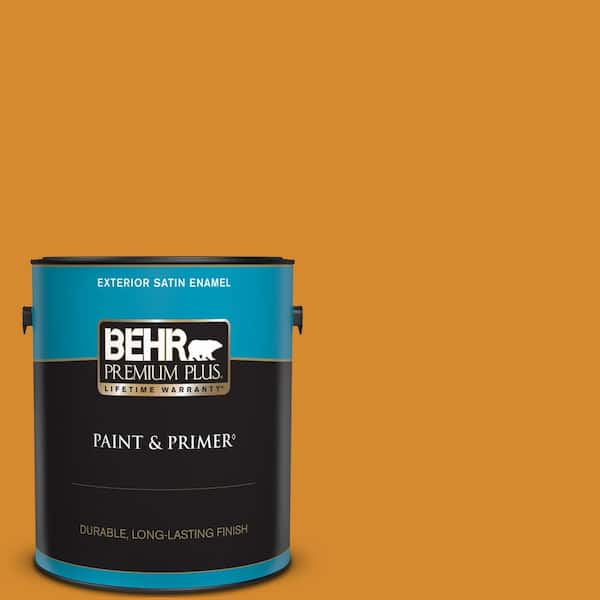 BEHR PREMIUM PLUS 1 gal. #S-H-300 Opulent Satin Enamel Exterior Paint & Primer