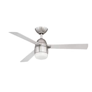 Antron 42 in. Satin Nickel LED Ceiling Fan with Light Kit and Remote Control