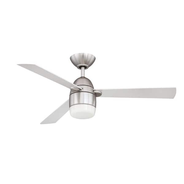 Designers Choice Collection Antron 42 in. Satin Nickel LED Ceiling Fan with Light Kit and Remote Control