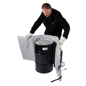 Insulated 15 Gal. Drum Heating Blanket - Barrel Heater, Fixed Temp 100°F, Freeze Protection, Process Heating