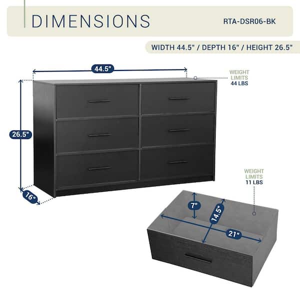 dresser dimensions IKEA SONGESAND 6-drawer dresser, white, 63 3/8x32 1/4 Smooth running drawers with pull Techni Home Wood Frame Dresser