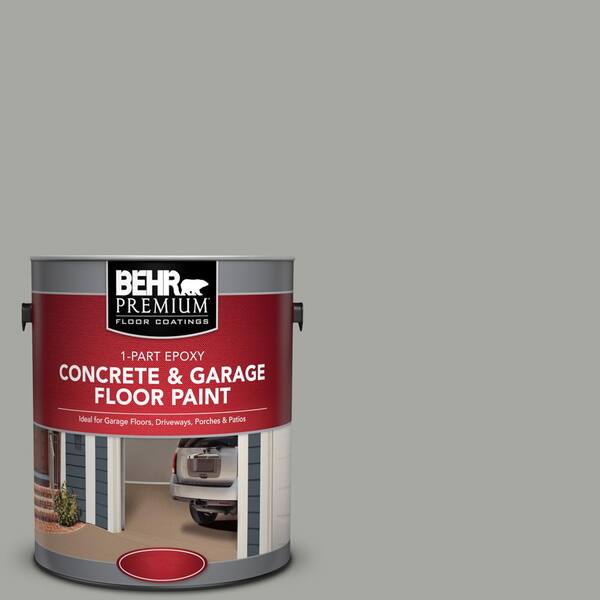 BEHR Premium 1 gal. #PFC-68 Silver Gray 1-Part Epoxy Satin Interior/Exterior Concrete and Garage Floor Paint