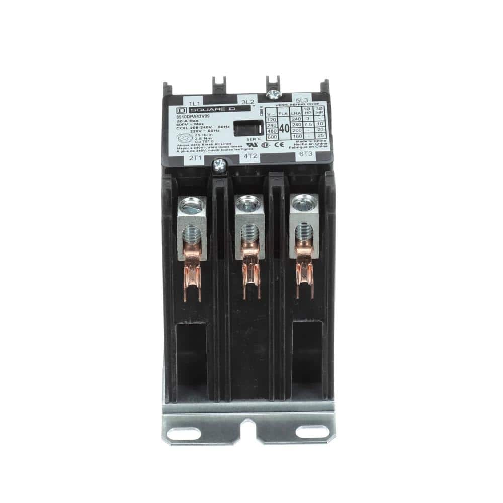 3-Pole Contactor, 40 Fla, 208-240V 50/60HZ Coil price history on PriceWatchPro