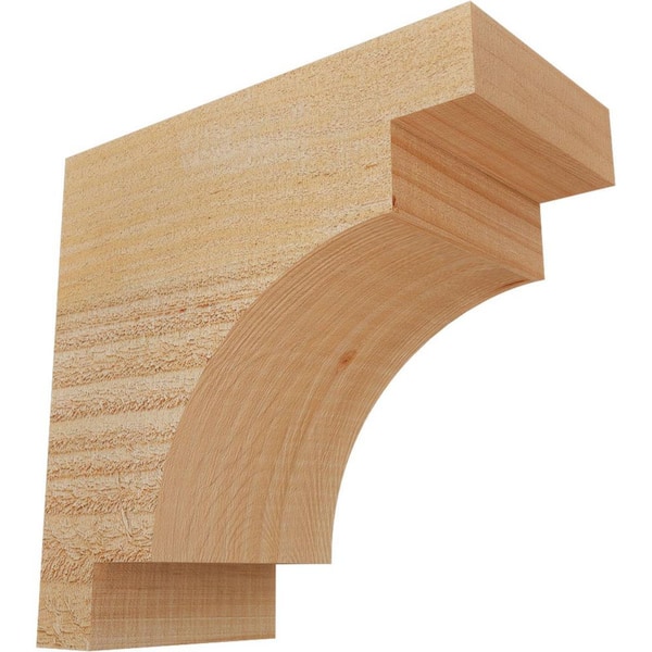 Ekena Millwork 4 in. x 8 in. x 8 in. Douglas Fir Mediterranean Rough Sawn Corbel