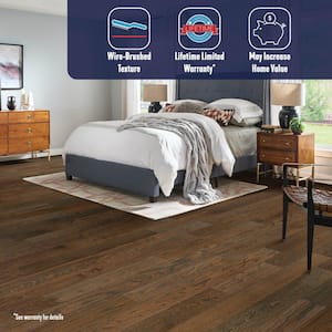 American Vintage Shadowy Red Oak 3/4 in. T x 5 in. W Wire Brushed Solid Hardwood Flooring (23.5 sq.ft./ctn)