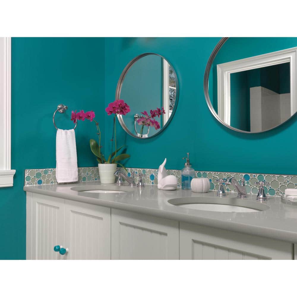 Cassidy Chrome Widespread Bathroom Faucet with Brass Drain Assembly
