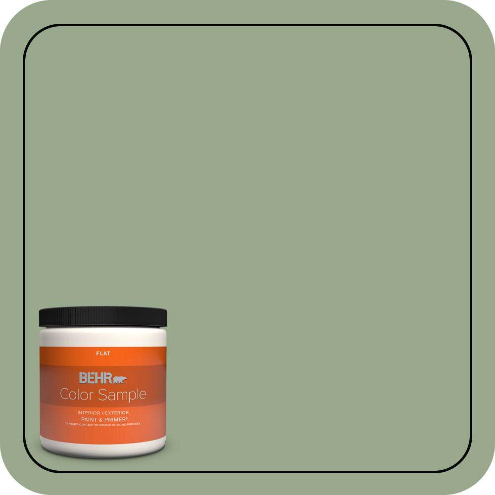 8 oz. #PPU11-05 Pesto Green Flat Interior/Exterior Paint & Primer Color Sample price history on PriceWatchPro
