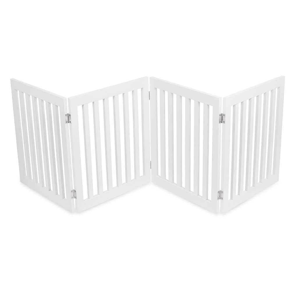 BirdRock Home 29 in. H White 4-Panel Dog Gate 10229 - The Home Depot