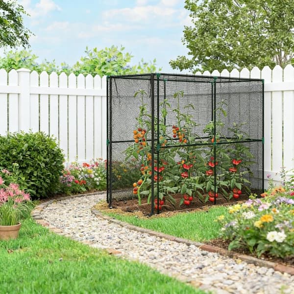 Walk-In Plant Protection Tent,Garden Mesh Plant Cage for