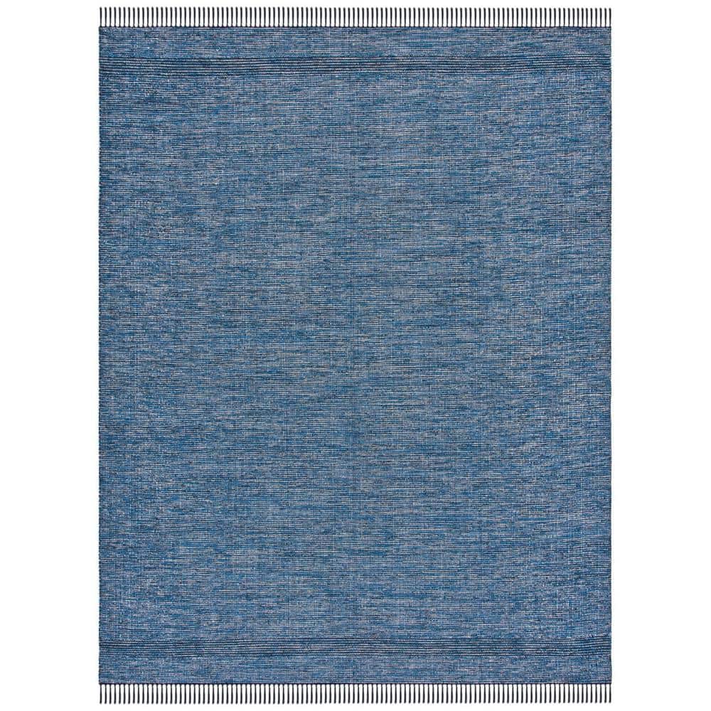 Handwoven Coastal Charm Blue Cotton 8' x 10' Area Rug