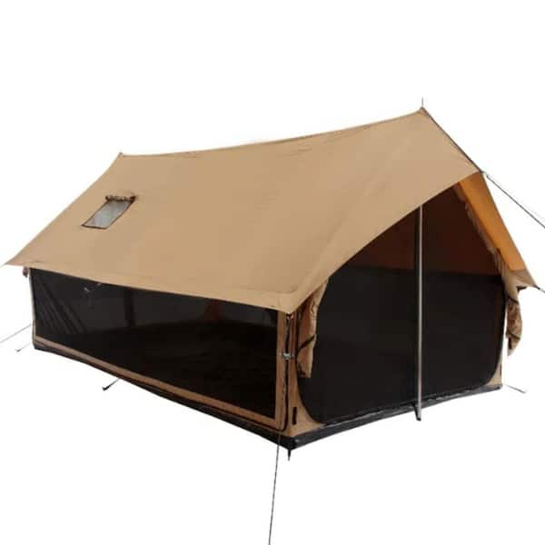 Rover Scout Tent 8 ft. x 9 ft. (Sandstone Beige, Fire Water Repellent) with stove jack