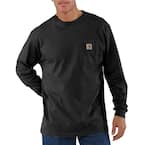 Men's 4X-Large Tall Black Cotton Workwear Pocket Long Sleeve T-Shirt