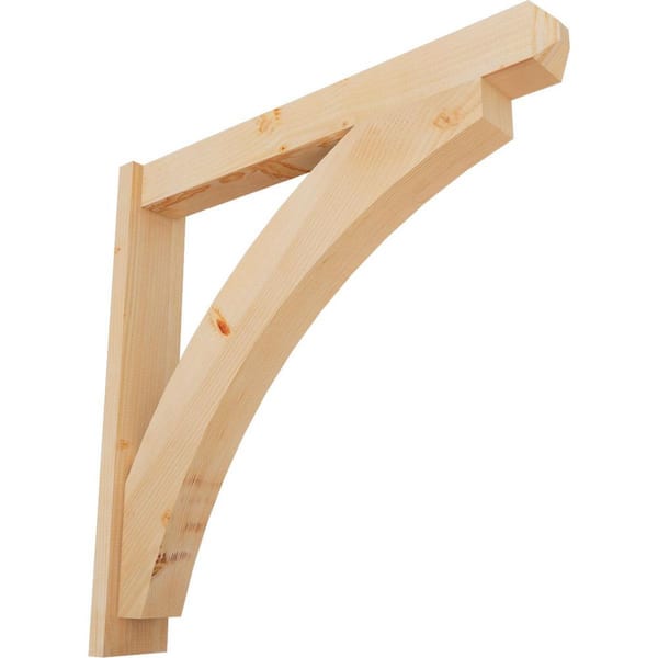 Ekena Millwork 6 in. x 36 in. x 36 in. Thorton Craftsman Smooth Douglas Fir Outlooker