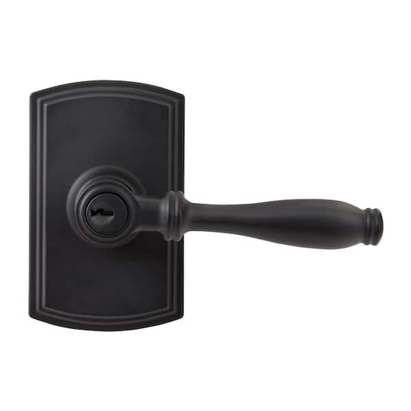 DELANEY HARDWARE Italian Collection Sorado Black Keyed Entry Door Handle