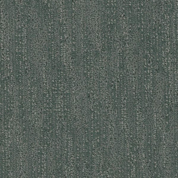 TrafficMaster Inner Peace - Solitude - Blue 26 oz. SD Polyester Pattern Installed Carpet