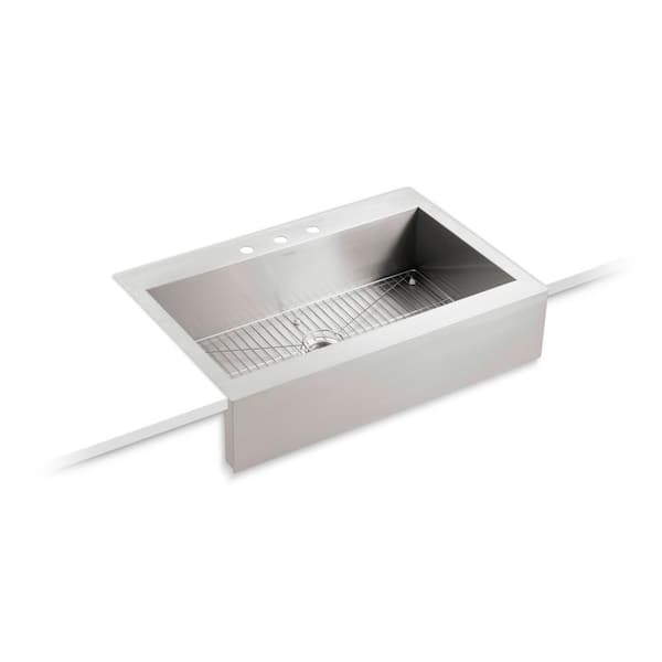 KOHLER Vault Stainless Steel 36 in. Single Bowl Farmhouse