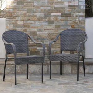 Sunset gray Plastic Outdoor Dining Chair (Set of 2)