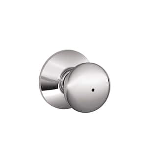Plymouth Bright Chrome Privacy Bed/Bath Door Knob
