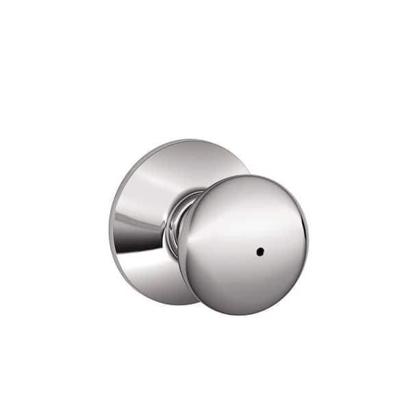 Schlage Plymouth Bright Chrome Privacy Bed/Bath Door Knob