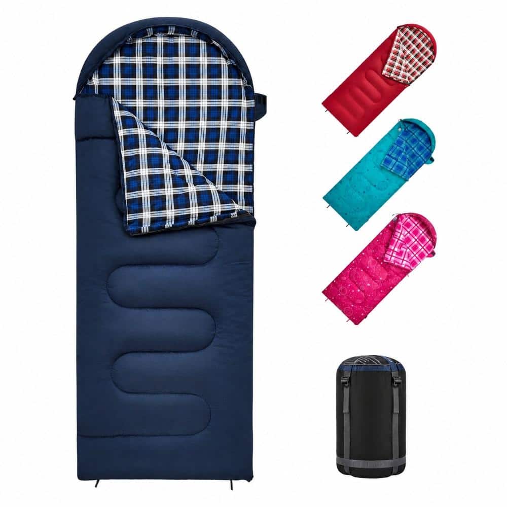 "45 Degree F Kids Sleeping Bag, Lightweight Waterproof Flannel, 66.9 x 27.5 in., for Children up to 5'5"" Tall" price history on PriceWatchPro