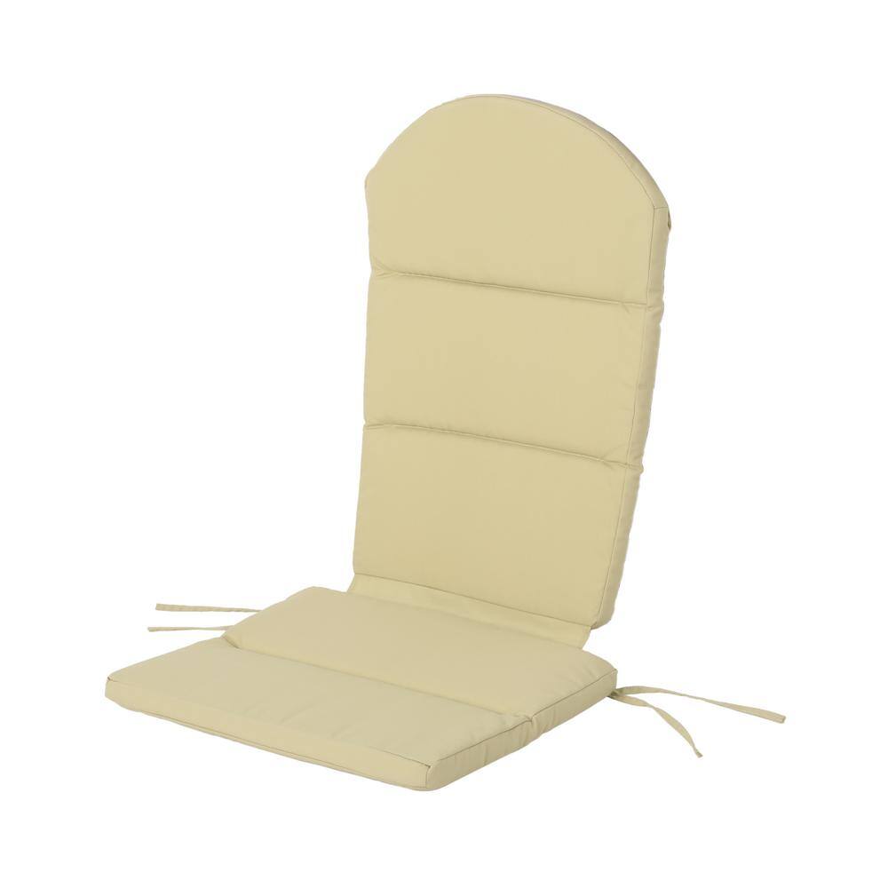 Khaki Beige Polyester Adirondack Chair Cushion with Ties