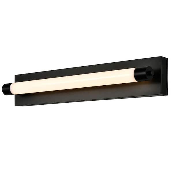 Procyon 24 in. ETL Certified Integrated LED ADA Compliant Bathroom Lighting Fixture in Black