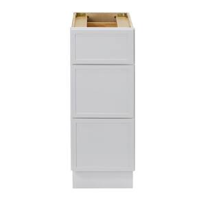 12 in. W x 21 in. D x 32.5 in. H 3-Drawers Bath Vanity Cabinet Only in White