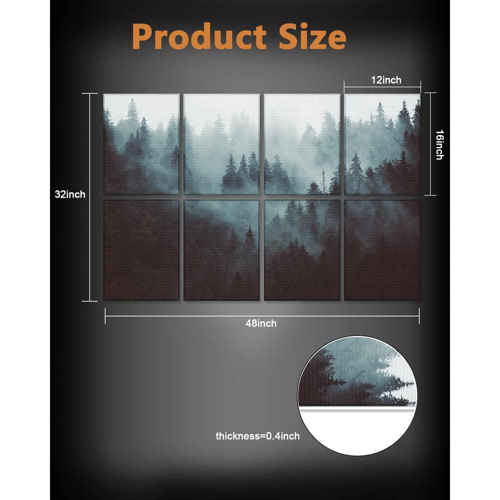 Fog Forest 8-Pack Acoustic Soundproof Wall Panels