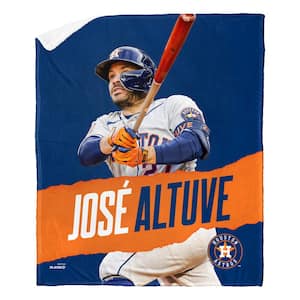 MLB Astros 23 Jose Altuve Silk Touch Sherpa Multicolor Throw