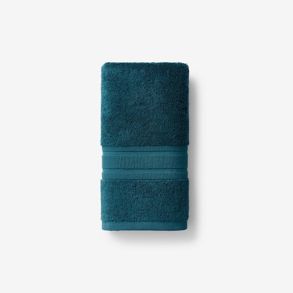 The Company Store Company Cotton Deep Teal Solid Turkish Cotton Single Hand Towel