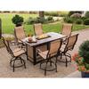 agio davenport bar height fire pit table