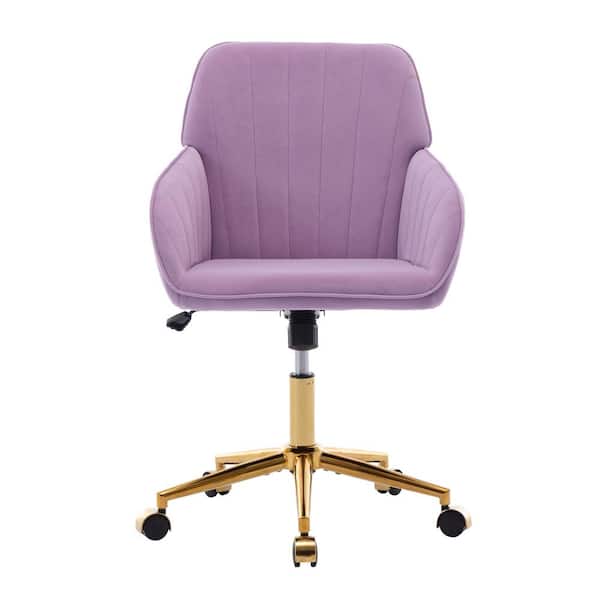 Unbranded Sliver Metal Outdoor Dining Chair with Lilac Cushions, 4 Wheels, Wide Backrest, TY Office Chair for Living Room, Bedroom