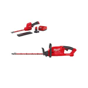 M12 FUEL 8 in. 12V Lithium-Ion Brushless Cordless Hedge Trimmer Kit with M18 FUEL 18 in. Hedge Trimmer (2-Tool)