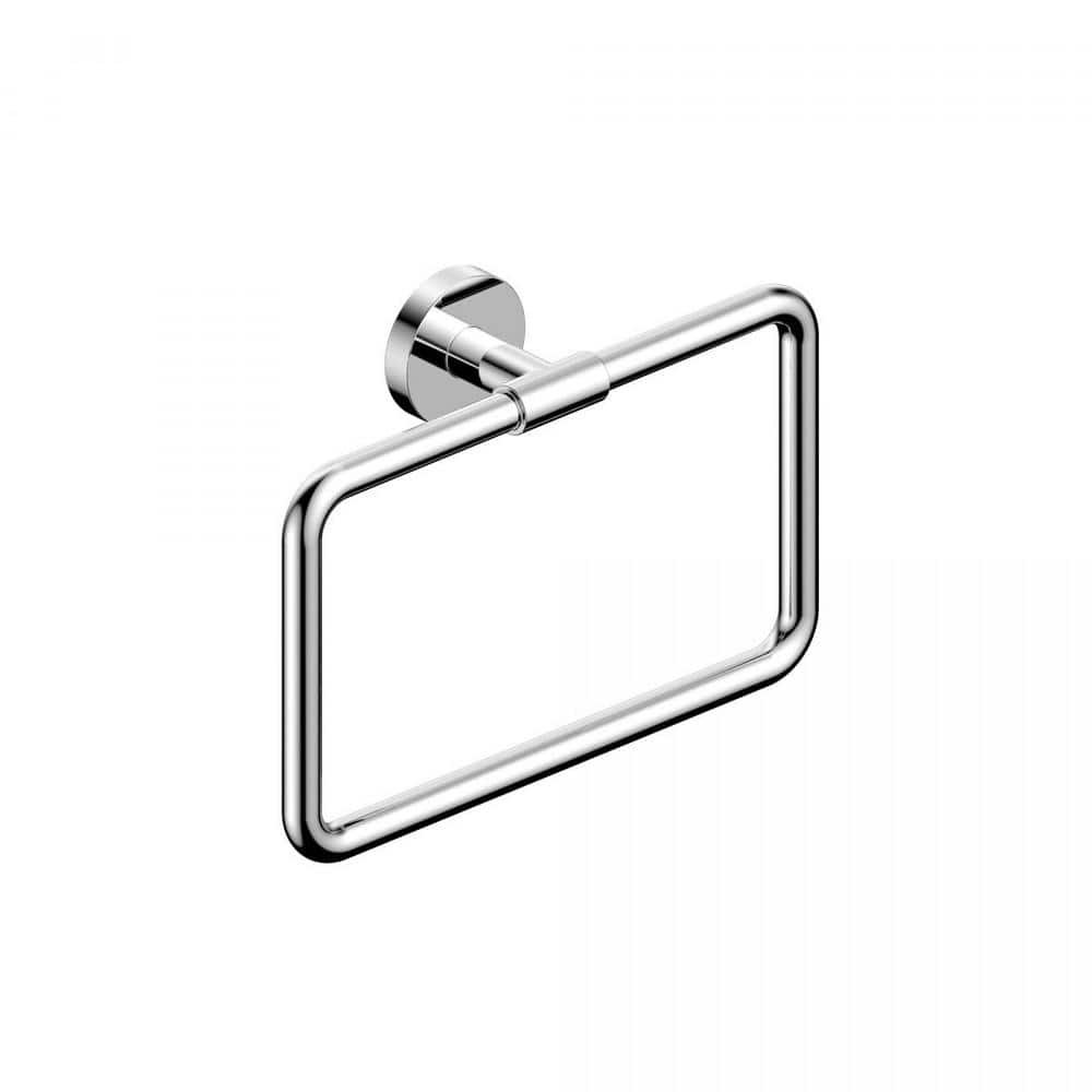 Polished Chrome Wall Mounted Brass Towel Ring