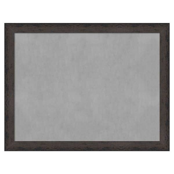 Amanti Art Dappled Black Brown Narrow 27 in. x 21 in. Framed Magnetic Board