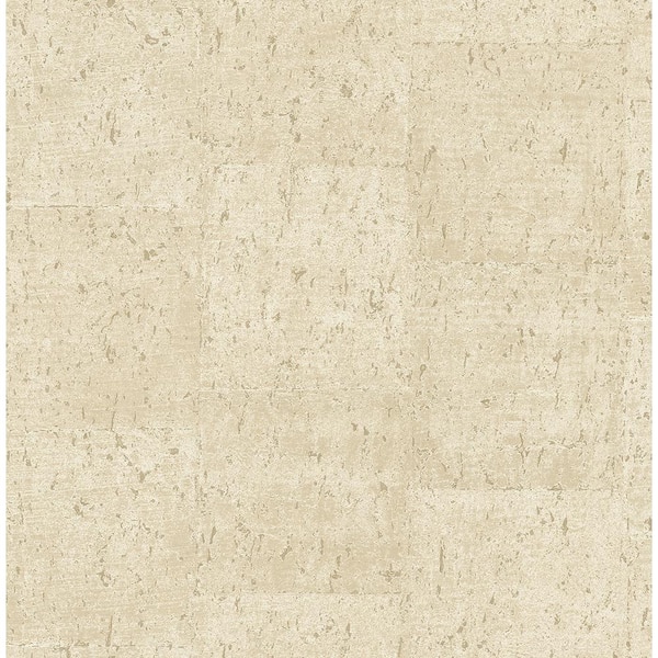 A-Street Prints Millau Cream Faux Concrete Paper Strippable Wallpaper (Covers 56.4 sq. ft.)