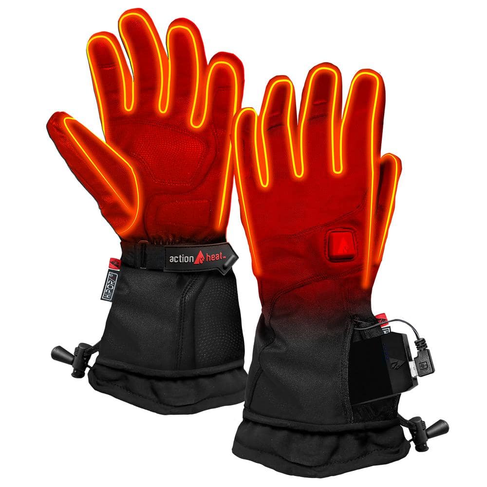 Actionheat Men S Xx Large Black 5v Premium Heated Gloves Ah Sg 5v 1 Bm Xxl The Home Depot