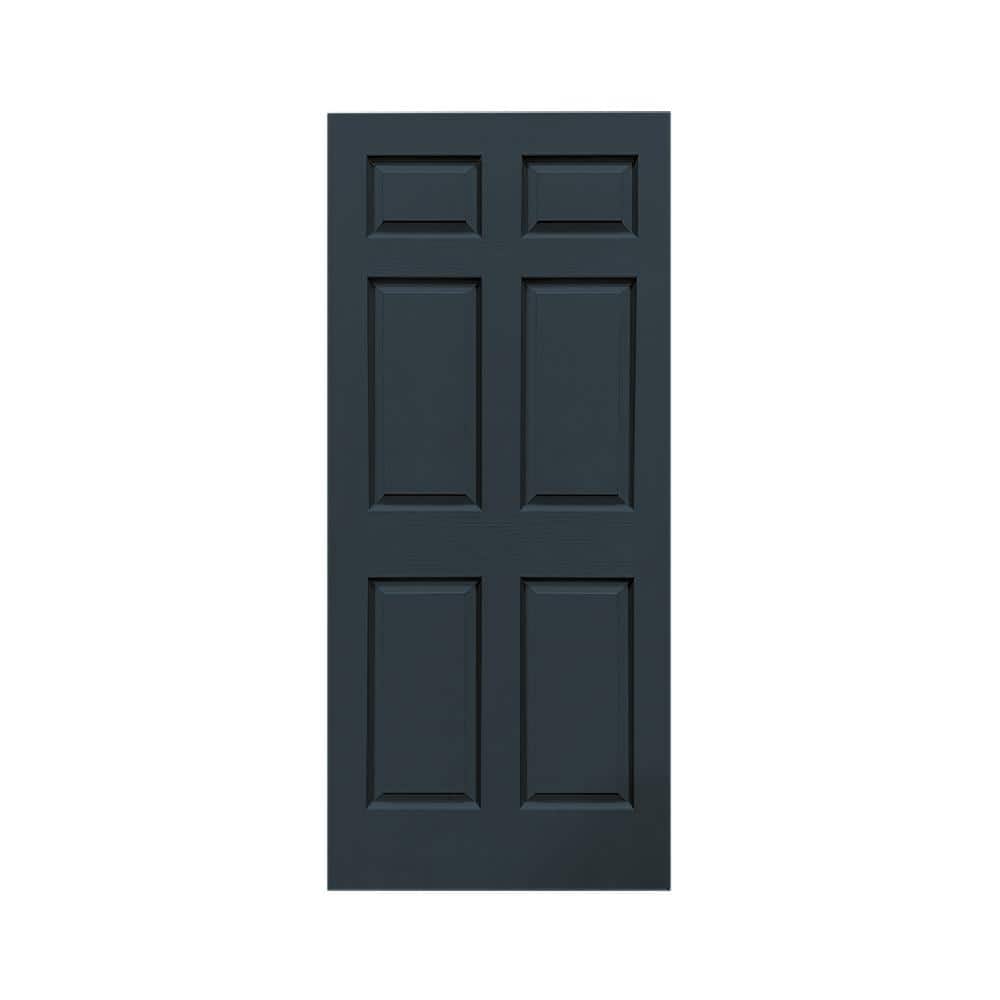 36 in. x 80 in. 6-Panel Hollow Core Charcoal Gray Painted Composite MDF Interior Door Slab for Pocket Door price history on PriceWatchPro