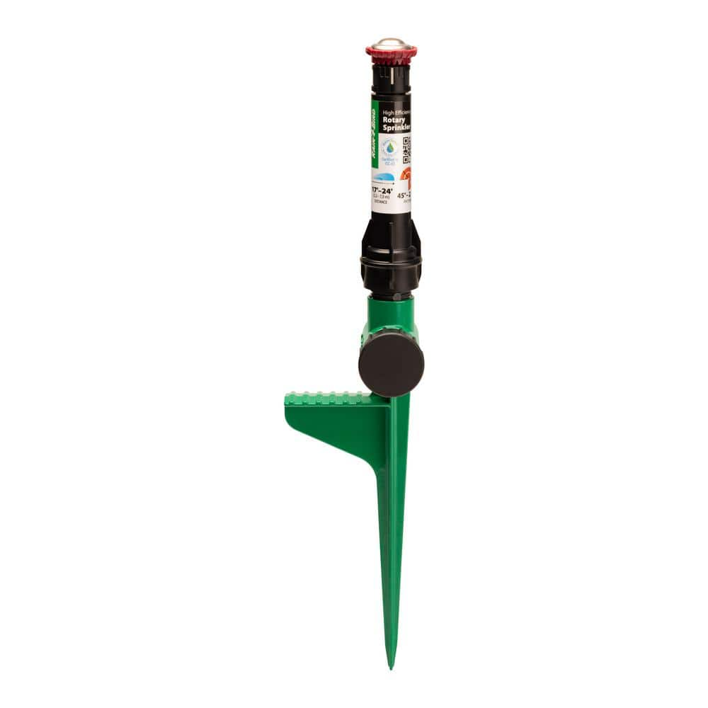 Rain Bird 1350 sq. ft. Rotary Nozzle Sprinkler on a Spike, 45-270 ...