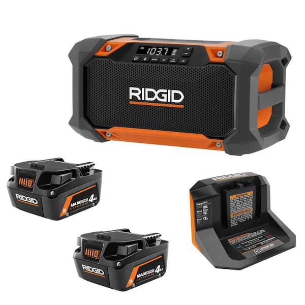 18V MAX Output Starter Kit with (2) 4.0 Ah MAX Output Batteries and Charger with 18V Hybrid Jobsite Radio