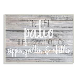 12 in. x 18 in. "Patio Country Home Wood Textured Word" by Kimberly Allen Wood Wall Art