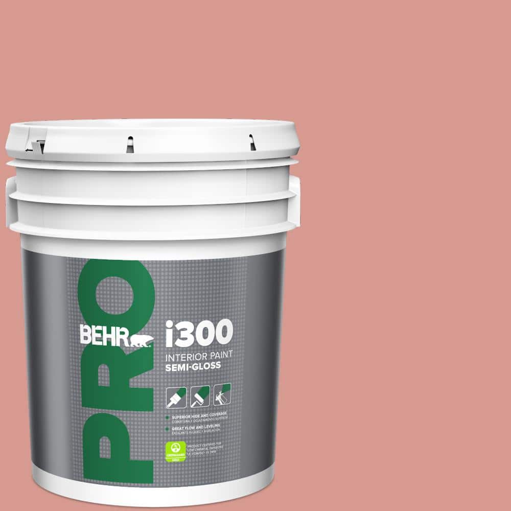 1265  ピーチ BEHR PRO 5 gal. #T13-15 Shanghai Peach Semi-Gloss Interior