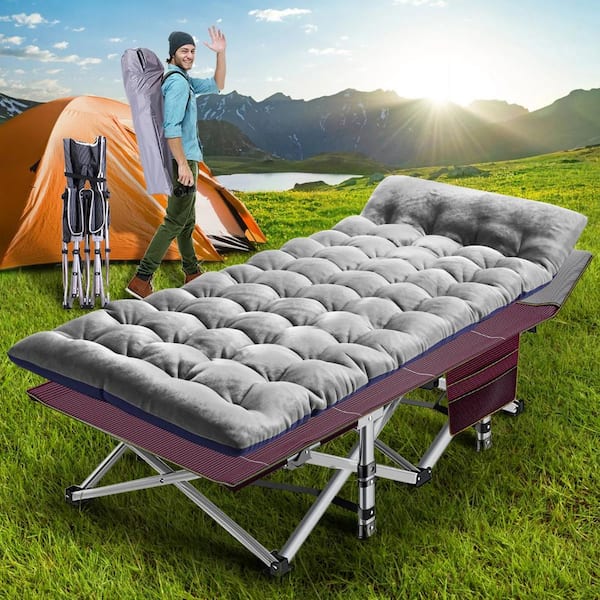 BOZTIY Camping Cot, Portable Folding Cots for Adults, Heavy Duty