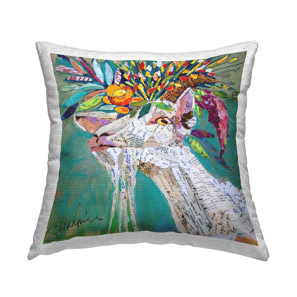 Patterned Floral Goat Green Square Outdoor Throw Pillow price history on PriceWatchPro