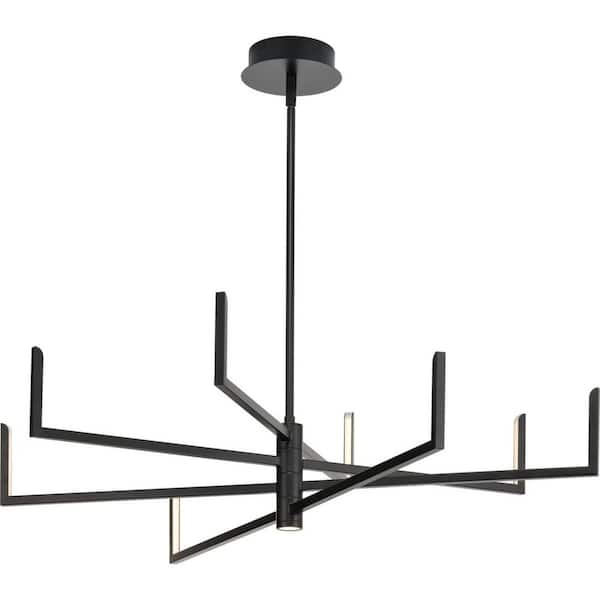 Progress Lighting Pivot 23.4-Watt Integrated LED 8-Light Black ...