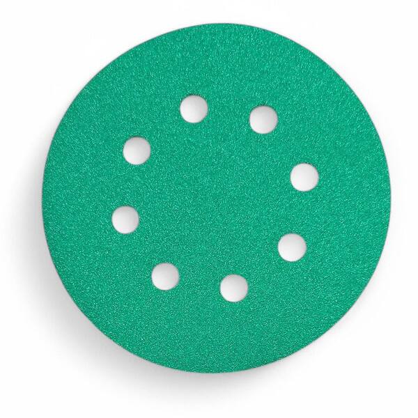 Green 5 in. 120 Grit Sanding Disc Medium (10-Pack)