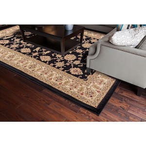 Jewel Collection Antep Black Rectangle Indoor 9 ft. 3 in. x 12 ft. 6 in. Area Rug